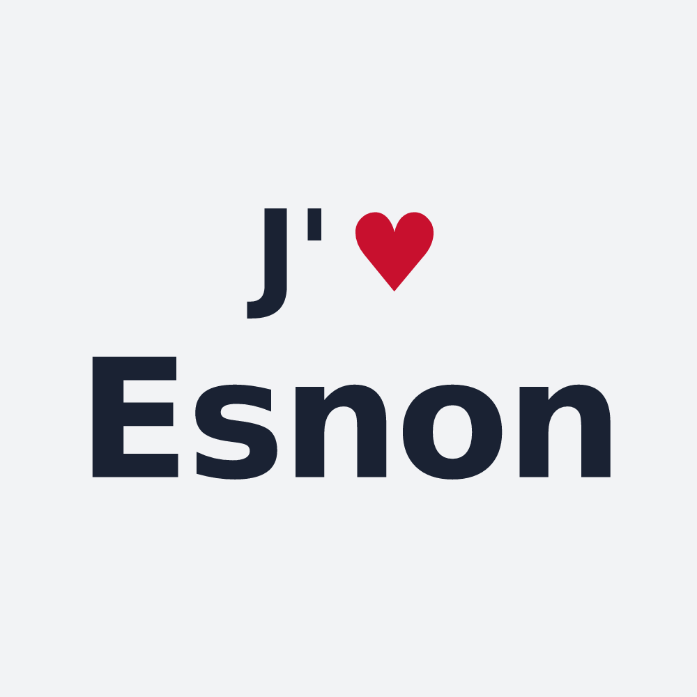 Poster personnalisé Esnon — design J'aime Esnon