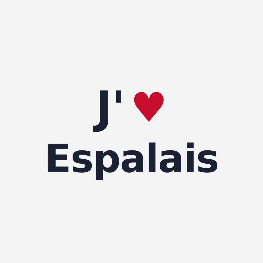 Poster personnalisé Espalais — design « J'aime Espalais » imprimé sur le poster