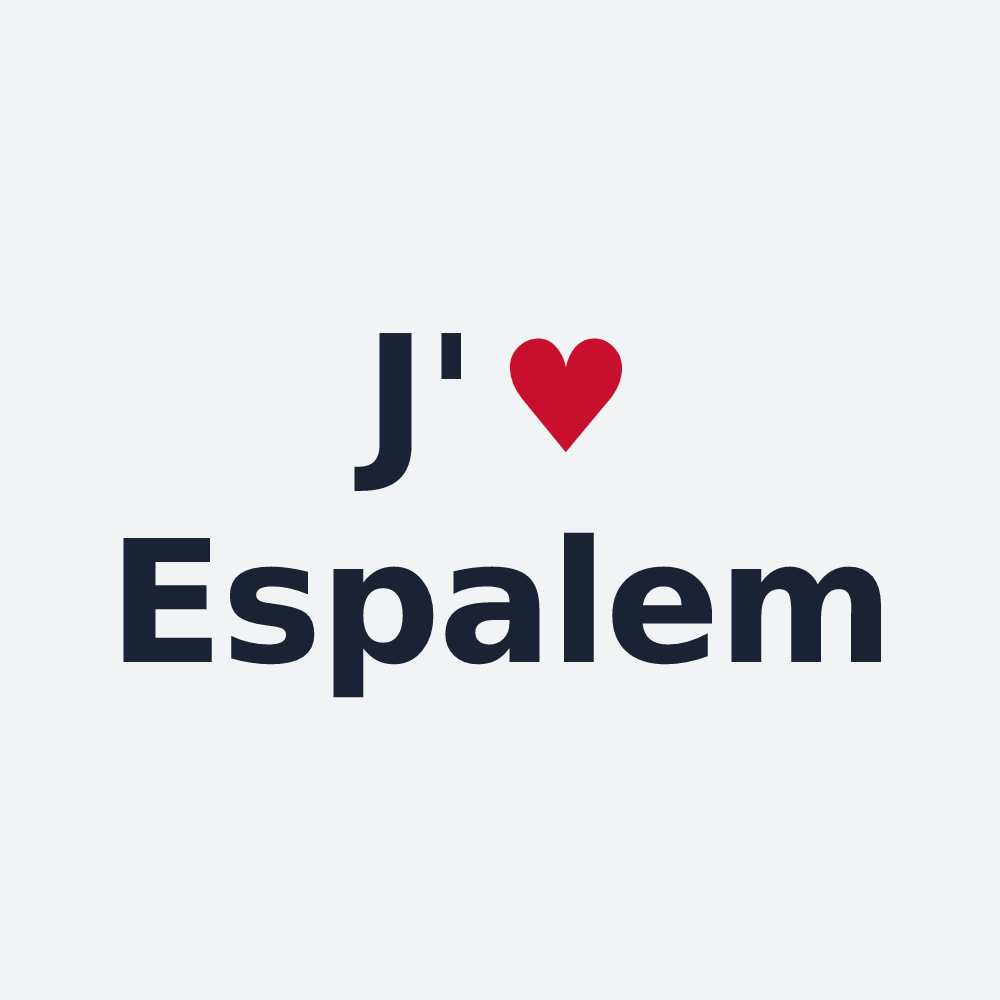 Poster personnalisé Espalem — design J'aime Espalem