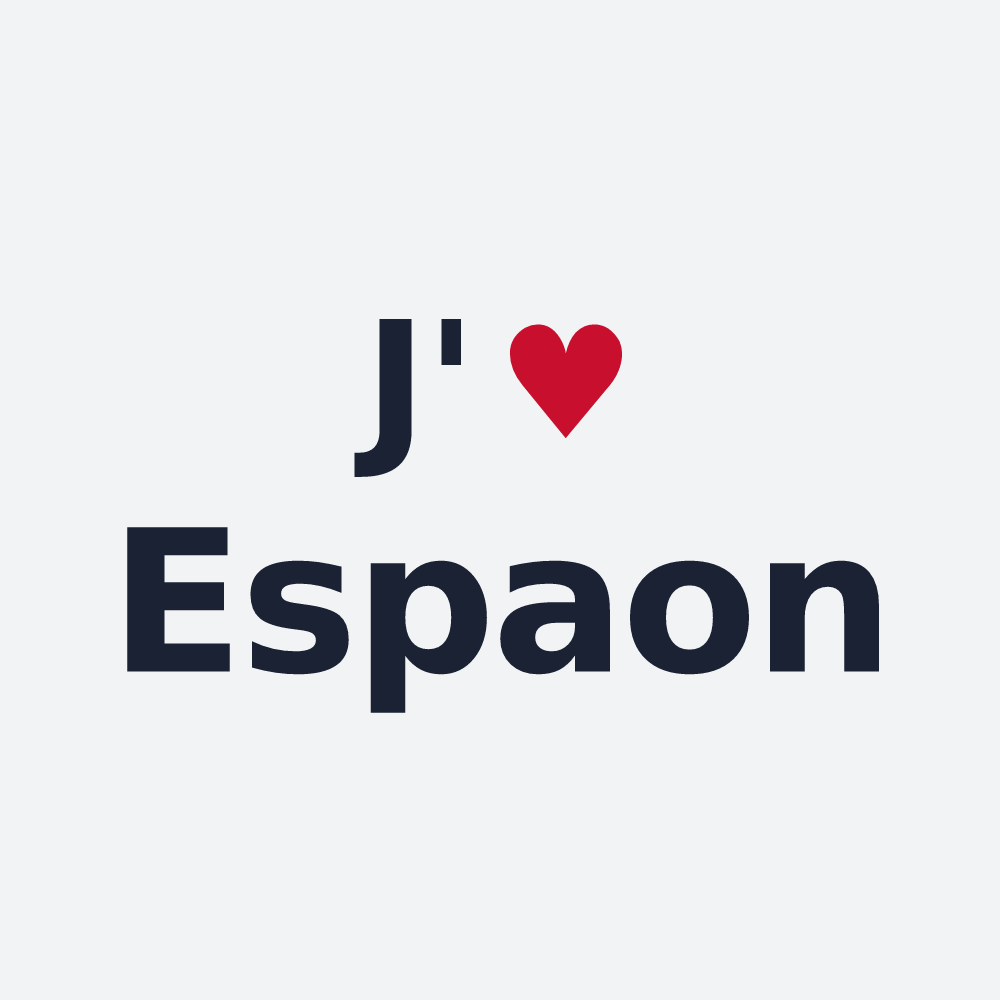 Poster personnalisé Espaon — design « J'aime Espaon » imprimé sur le poster