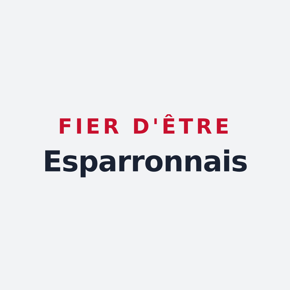 Poster « Fier d'être Esparronnais » — design pour Esparron-de-Pallières