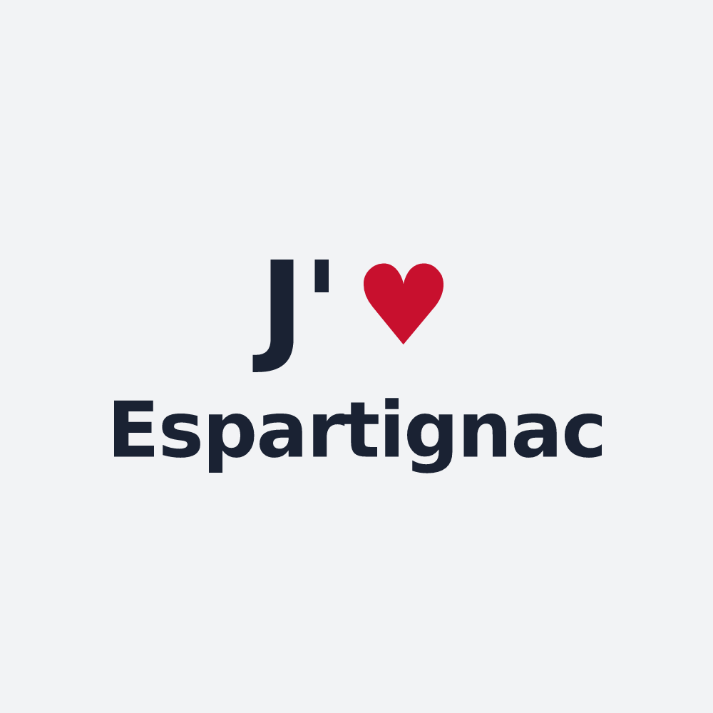 Poster personnalisé Espartignac — design J'aime Espartignac