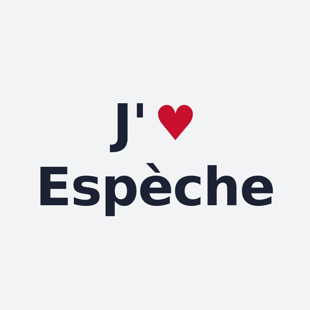 Poster personnalisé Espèche — design « J'aime Espèche » imprimé sur le poster