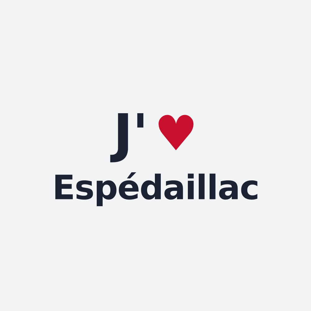 Poster personnalisé Espédaillac — design J'aime Espédaillac