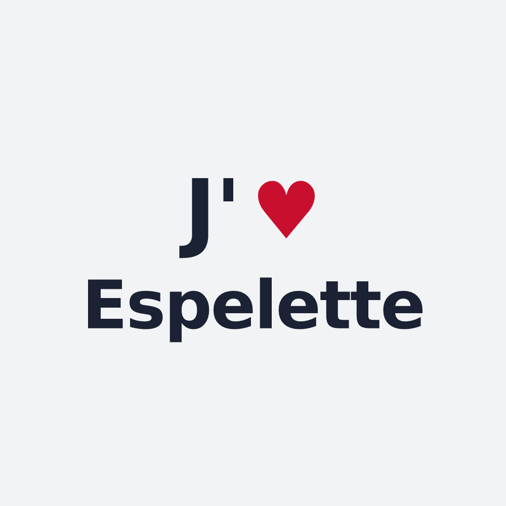 Poster personnalisé Espelette — design J'aime Espelette