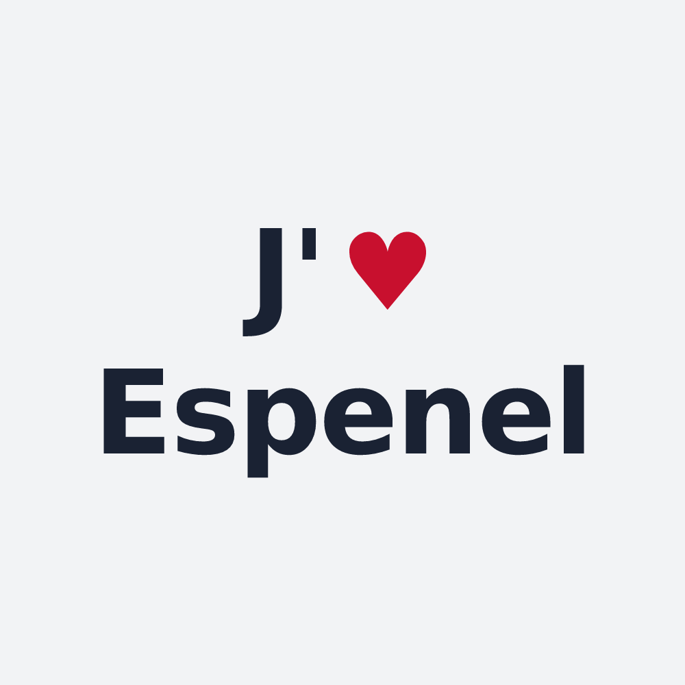 Poster personnalisé Espenel — design J'aime Espenel