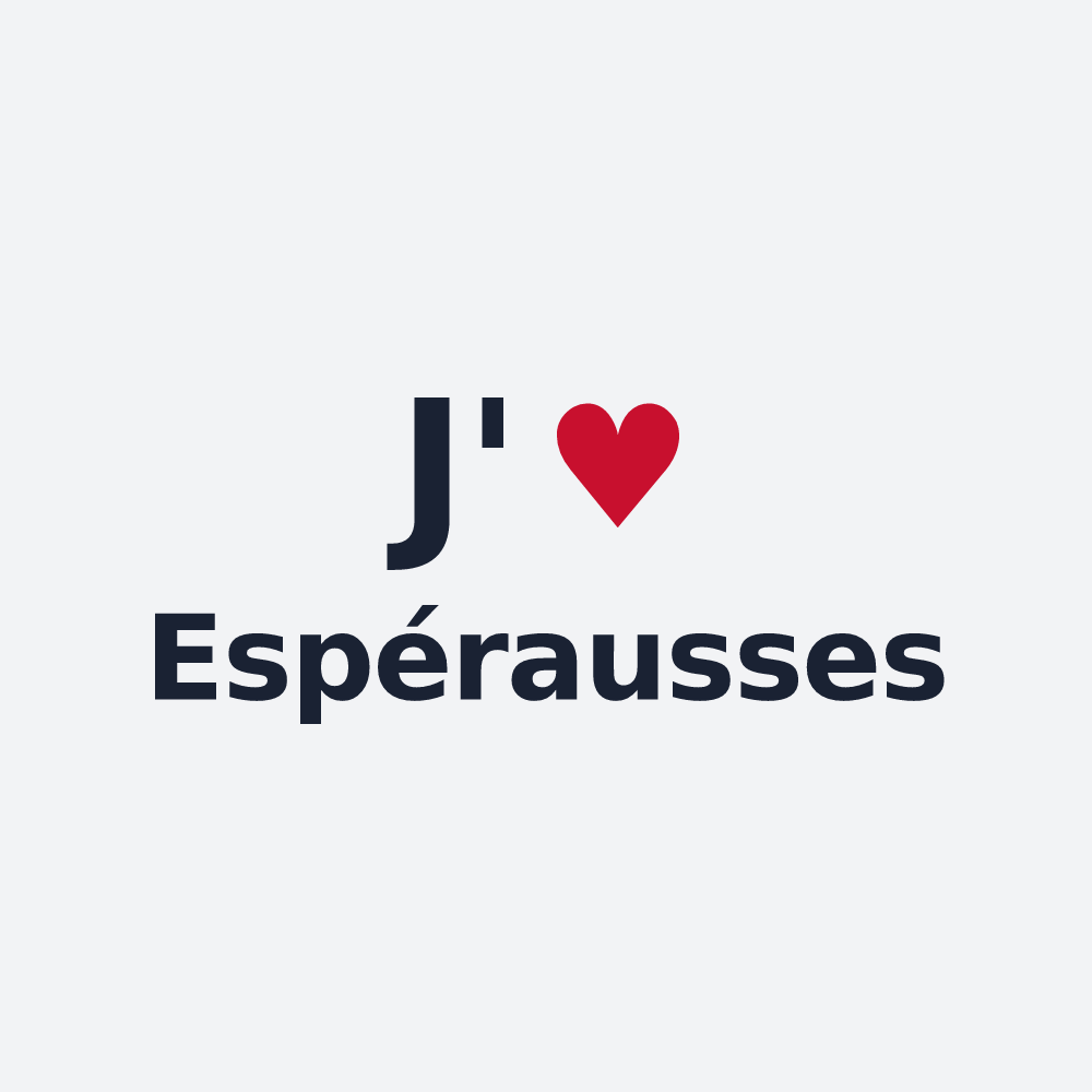 Poster personnalisé Espérausses — design J'aime Espérausses