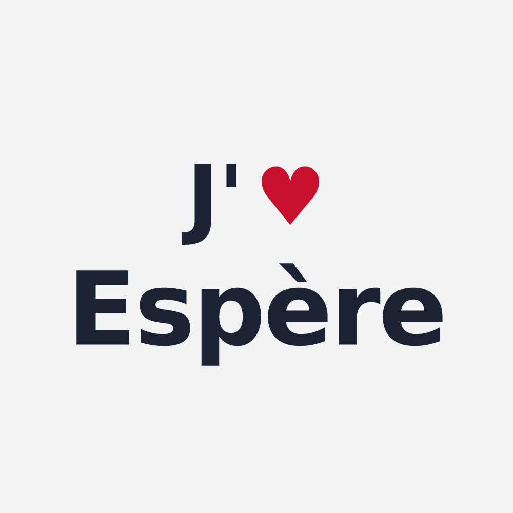 Poster personnalisé Espère — design J'aime Espère