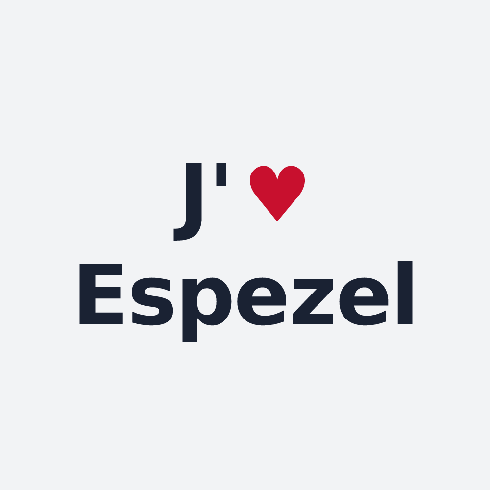 Poster personnalisé Espezel — design J'aime Espezel