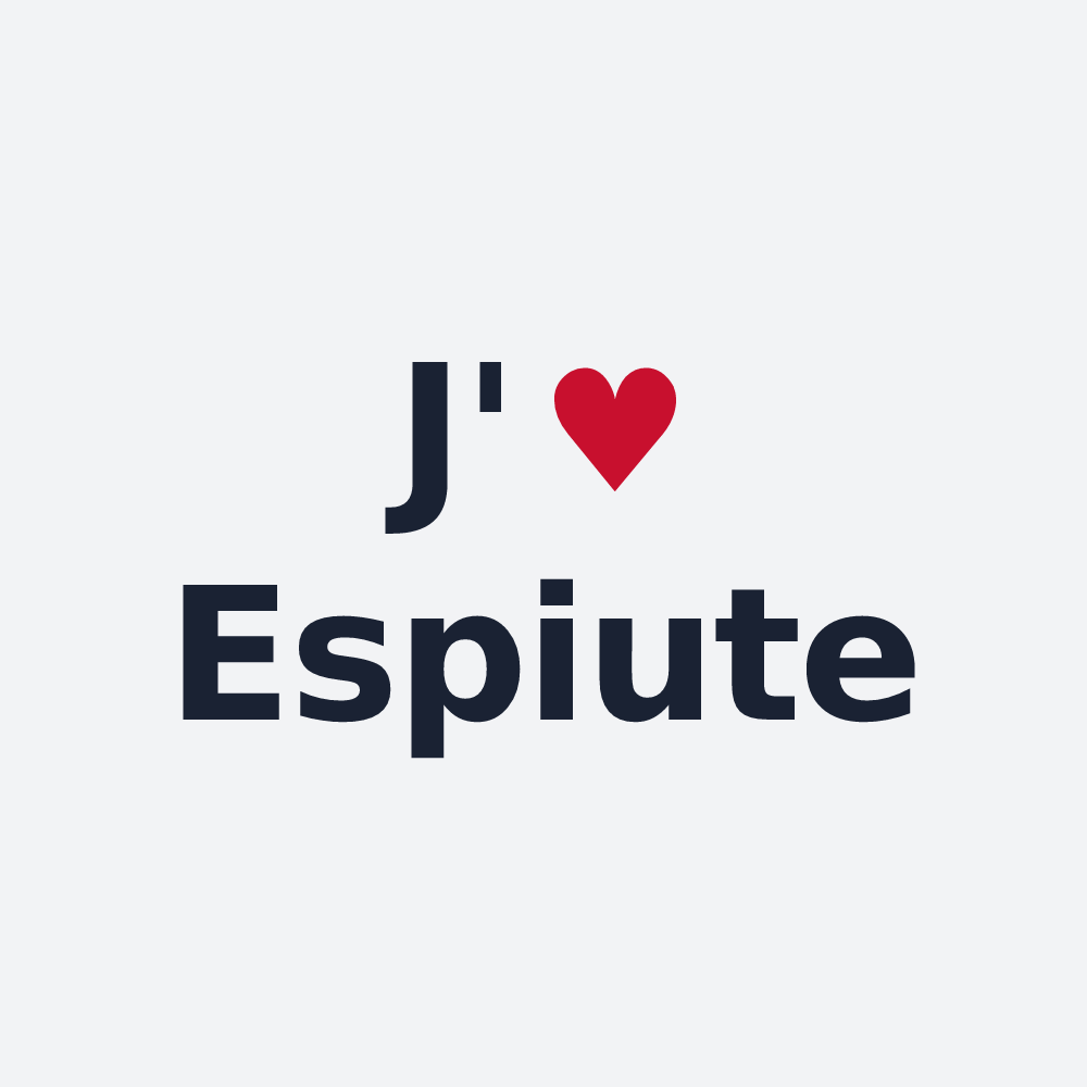 Poster personnalisé Espiute — design J'aime Espiute