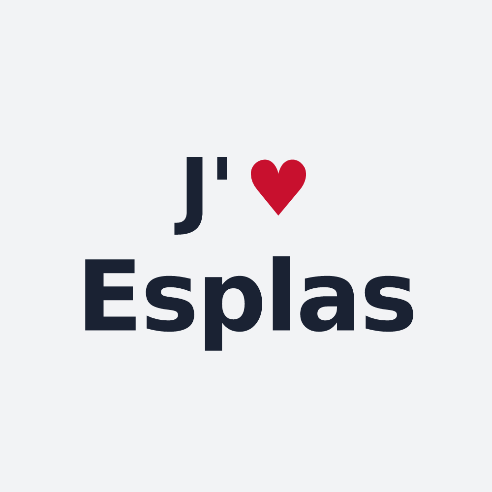 Poster personnalisé Esplas — design J'aime Esplas