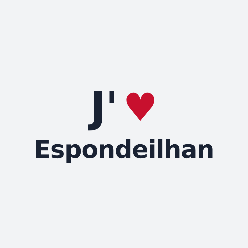Poster personnalisé Espondeilhan — design J'aime Espondeilhan