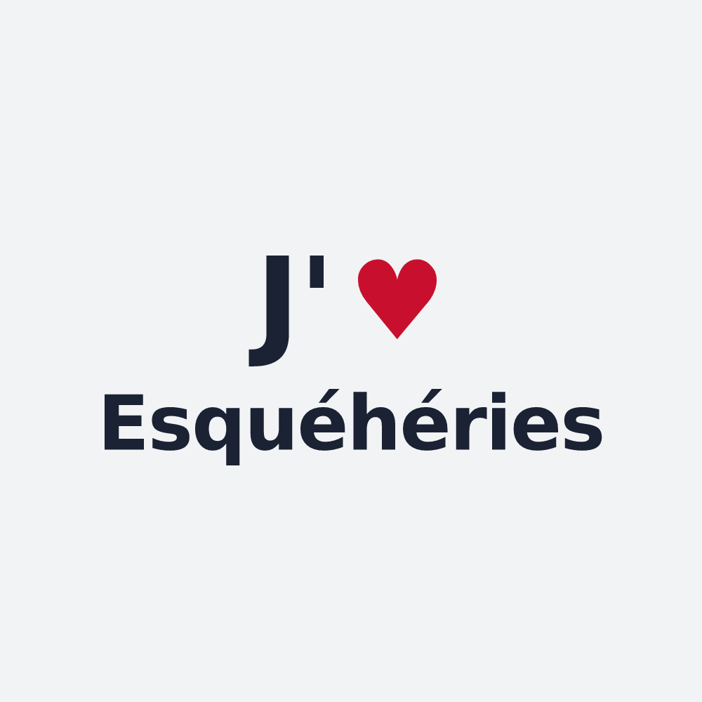 Poster personnalisé Esquéhéries — design « J'aime Esquéhéries » imprimé sur le poster