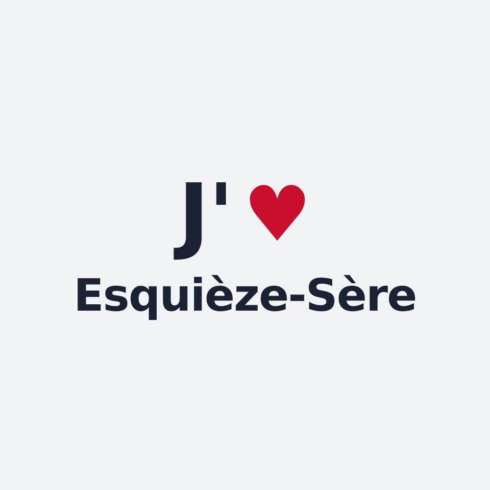 Poster personnalisé Esquièze-Sère — design J'aime Esquièze-Sère