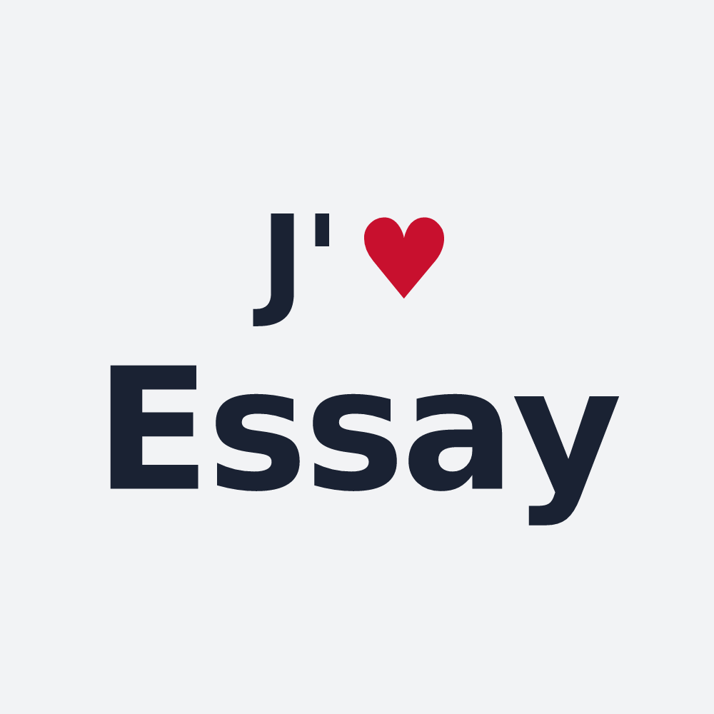 Poster personnalisé Essay — design J'aime Essay