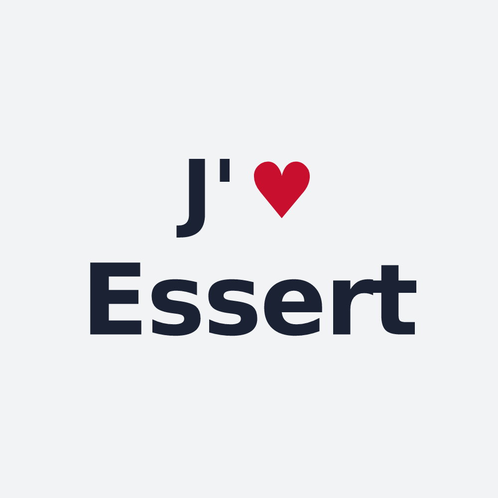 Poster personnalisé Essert — design « J'aime Essert » imprimé sur le poster