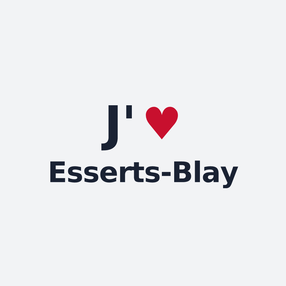 Poster personnalisé Esserts-Blay — design « J'aime Esserts-Blay » imprimé sur le poster