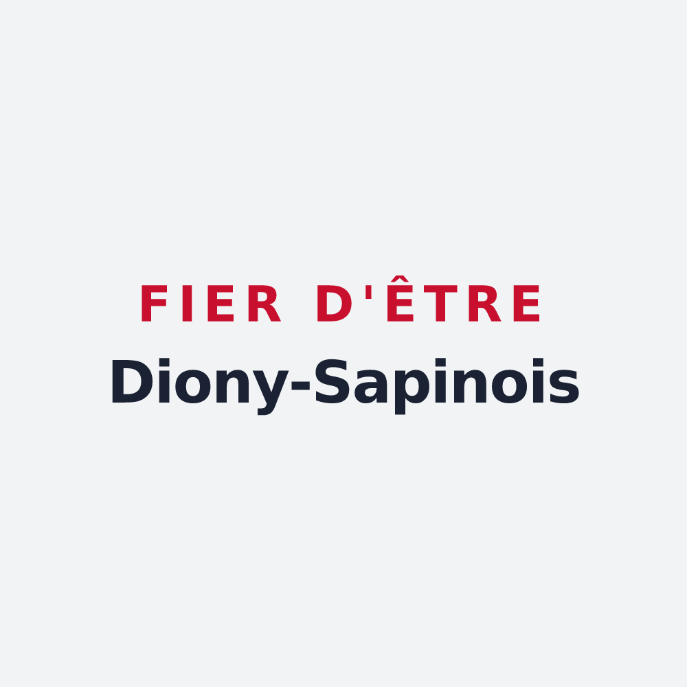 Poster « Fier d'être Diony-Sapinois » — design pour Essouvert