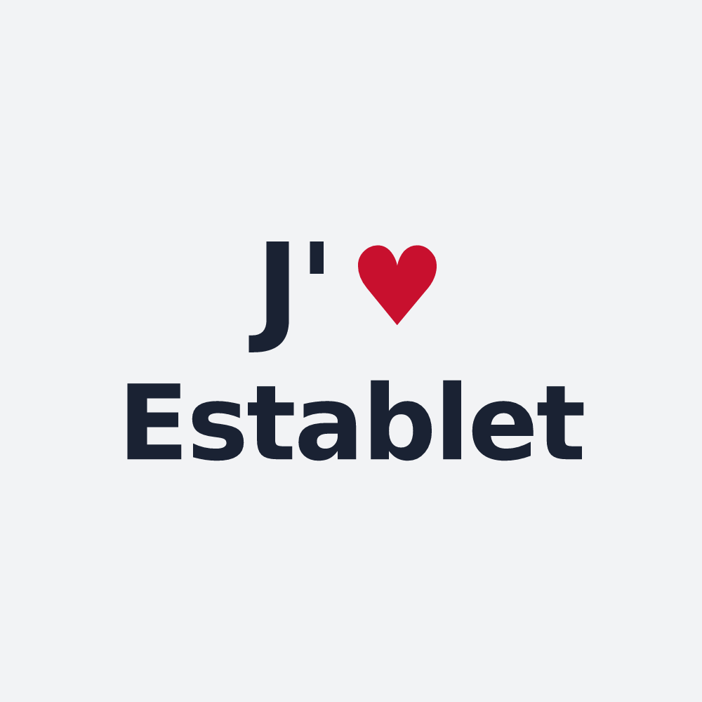 Poster personnalisé Establet — design J'aime Establet