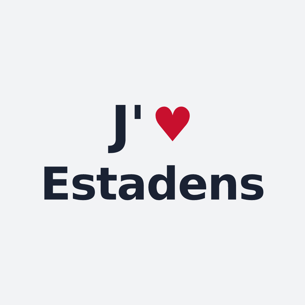 Poster personnalisé Estadens — design J'aime Estadens