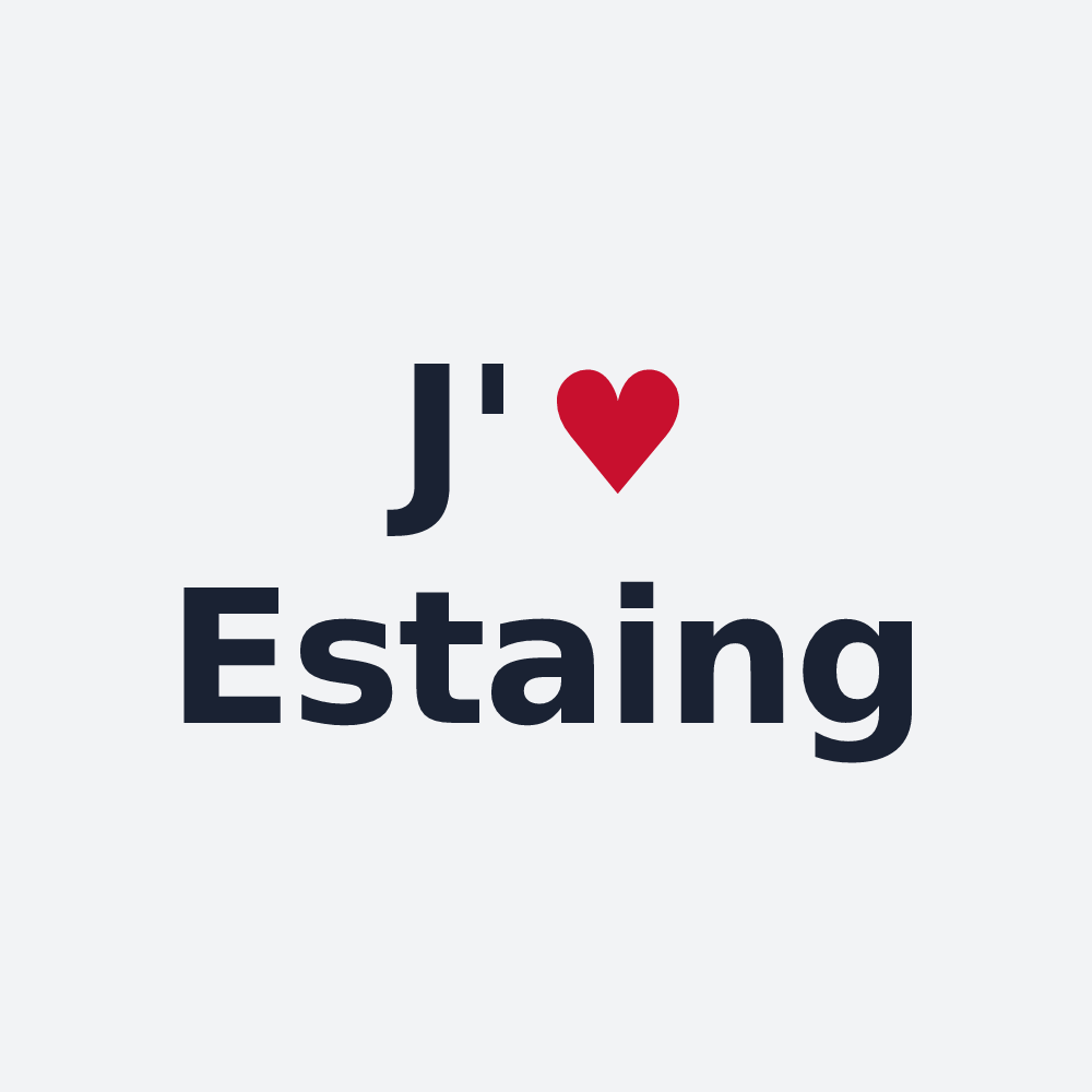 Poster personnalisé Estaing — design J'aime Estaing