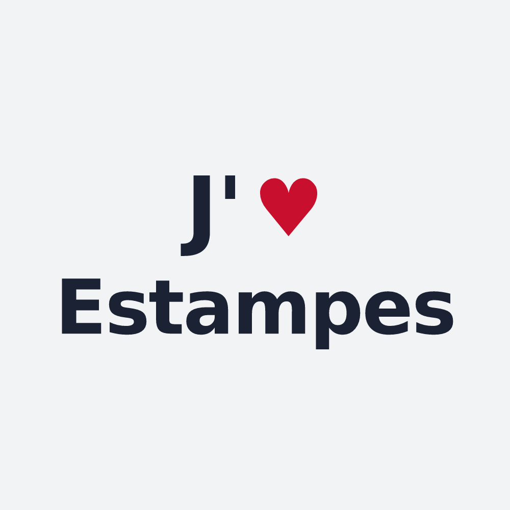 Poster personnalisé Estampes — design J'aime Estampes