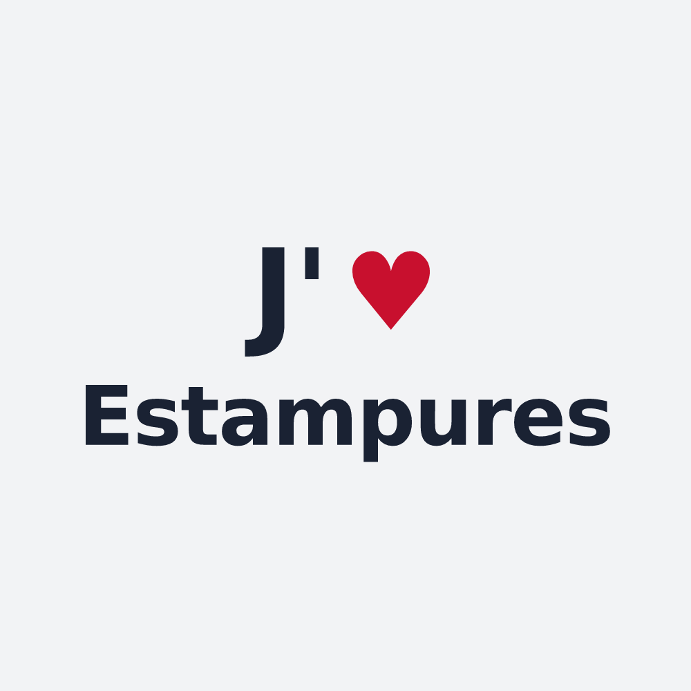 Poster personnalisé Estampures — design J'aime Estampures