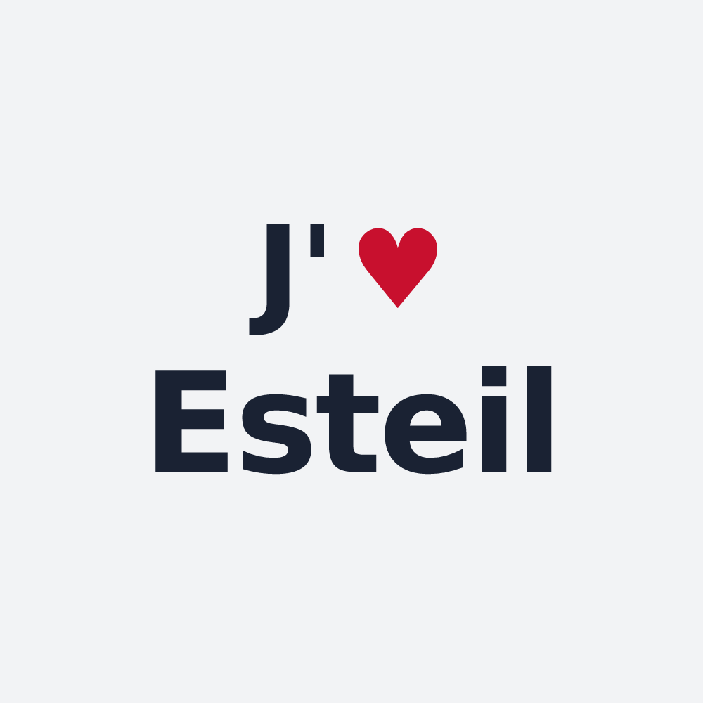 Poster personnalisé Esteil — design « J'aime Esteil » imprimé sur le poster