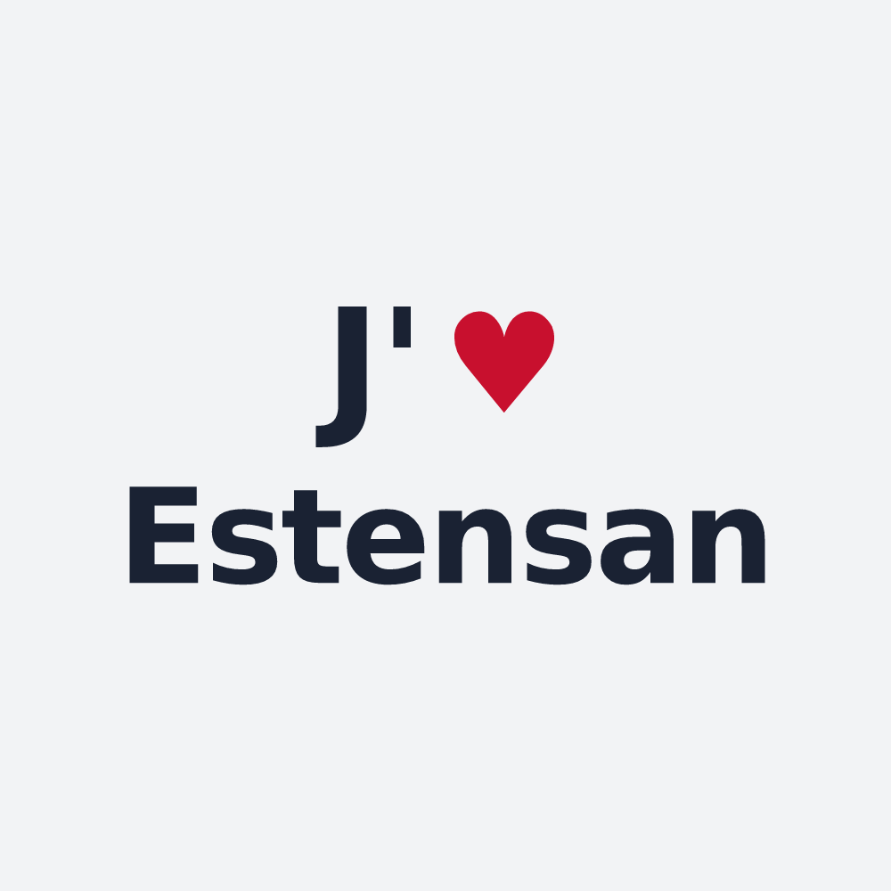 Poster personnalisé Estensan — design J'aime Estensan