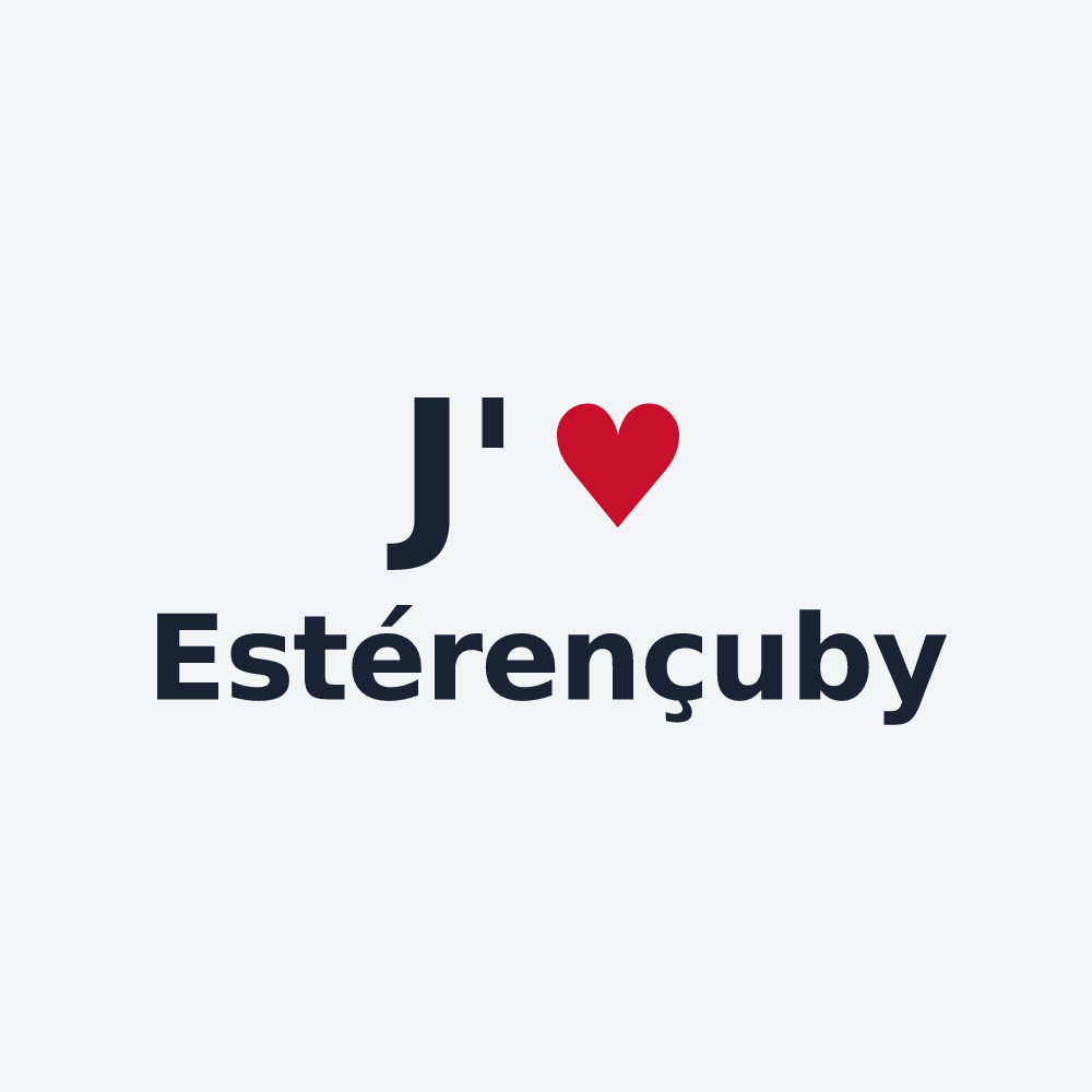 Poster personnalisé Estérençuby — design J'aime Estérençuby