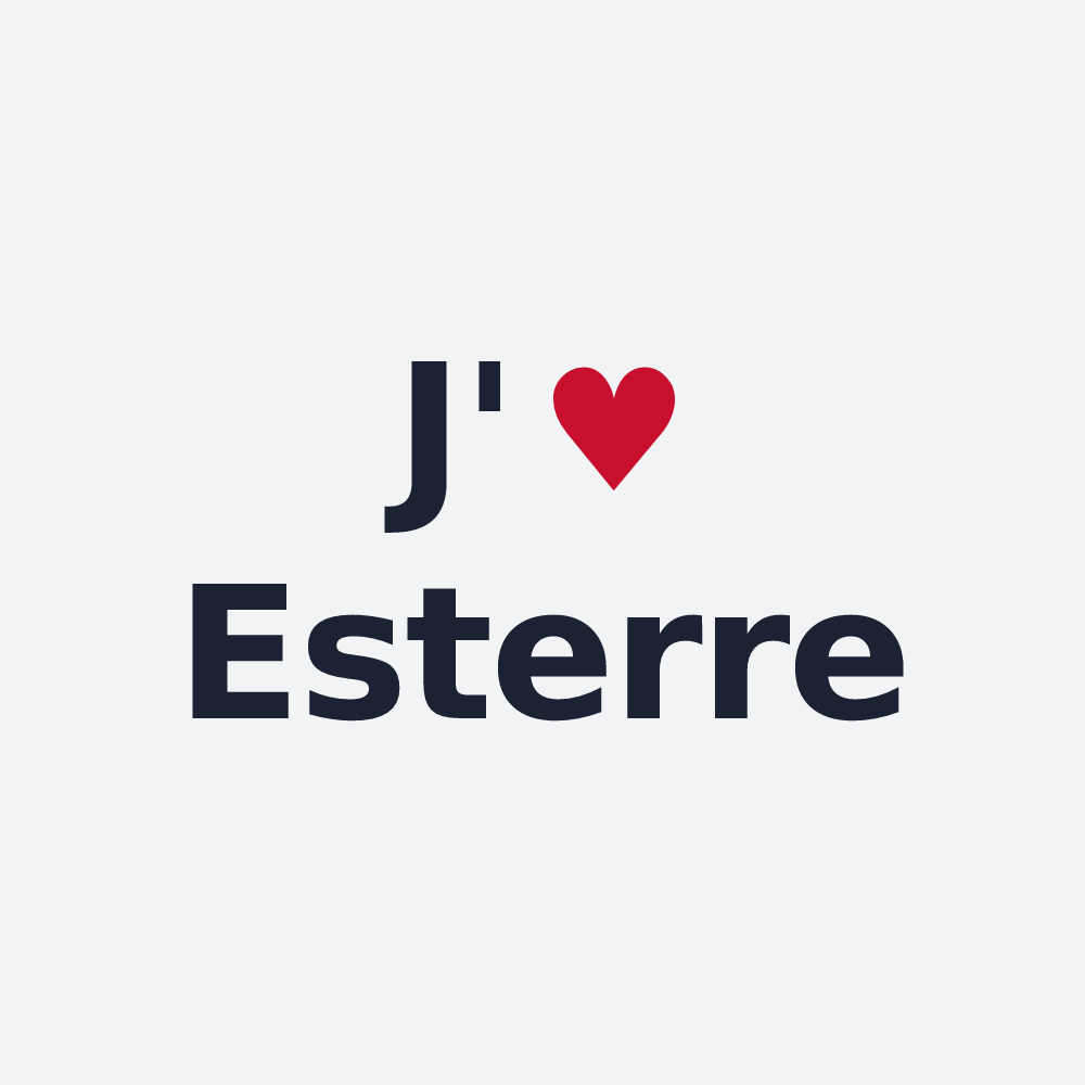 Poster personnalisé Esterre — design J'aime Esterre