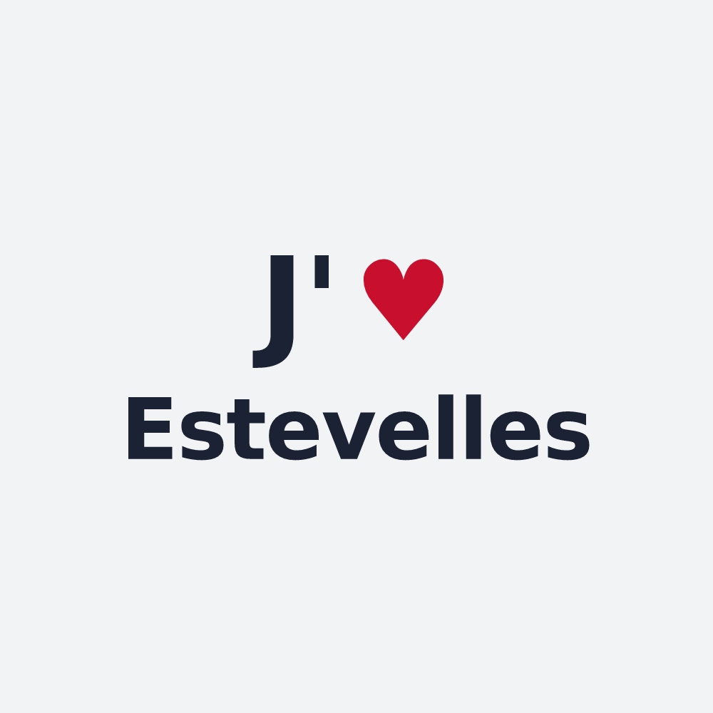 Poster personnalisé Estevelles — design J'aime Estevelles