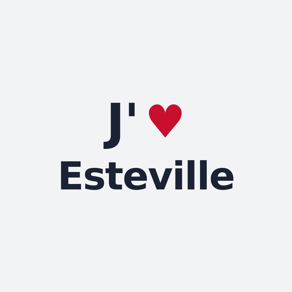 Poster personnalisé Esteville — design J'aime Esteville