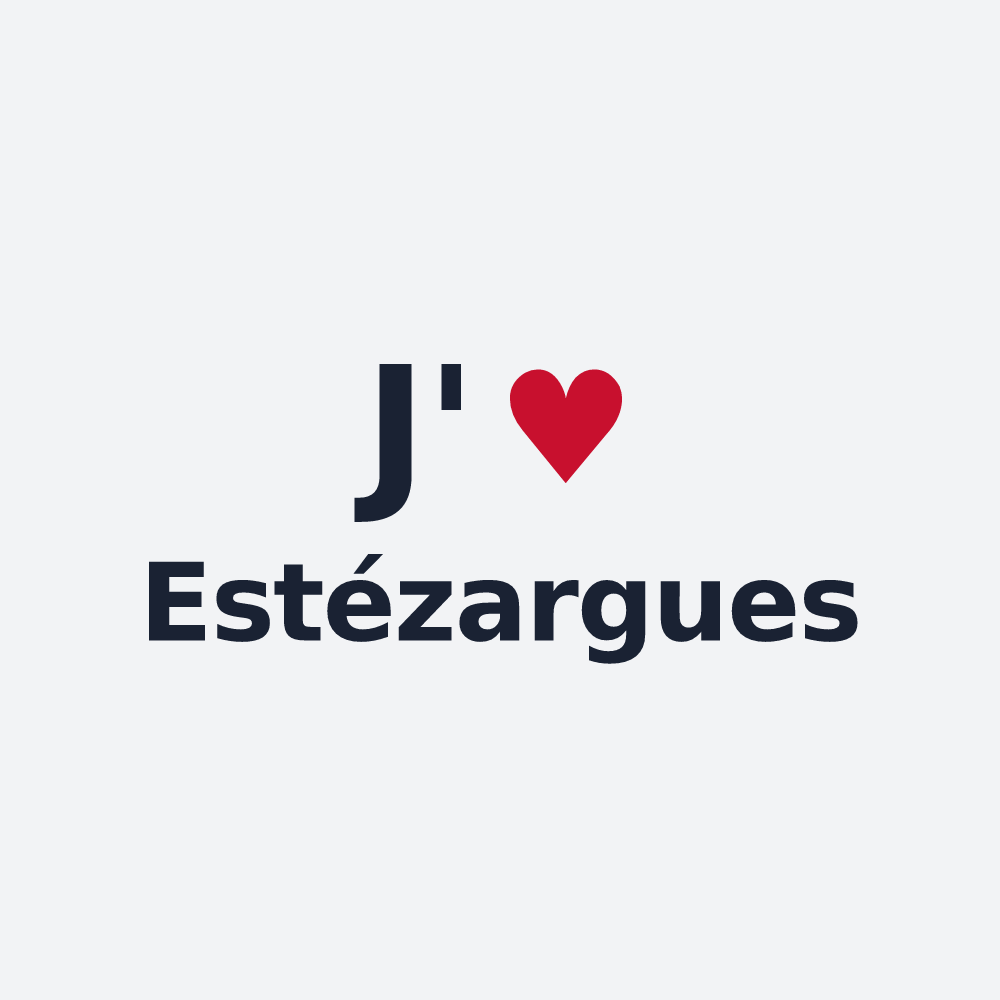 Poster personnalisé Estézargues — design J'aime Estézargues