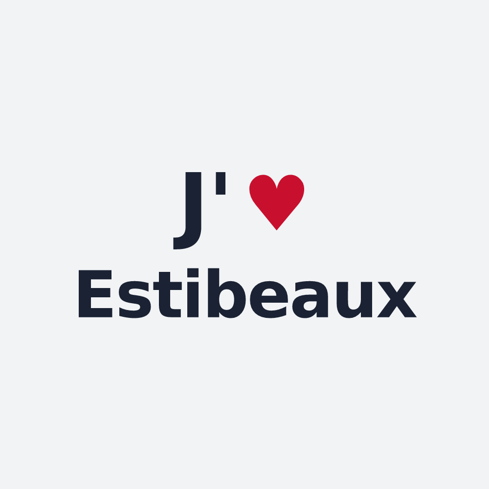 Poster personnalisé Estibeaux — design J'aime Estibeaux