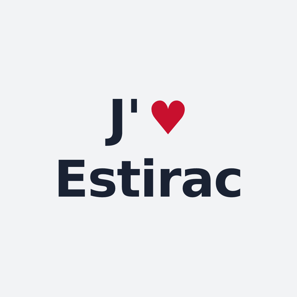Poster personnalisé Estirac — design J'aime Estirac