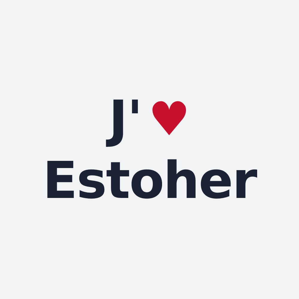 Poster personnalisé Estoher — design J'aime Estoher