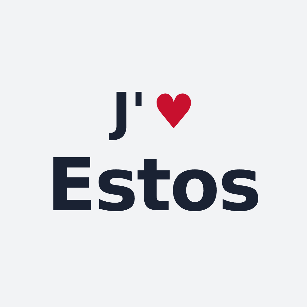 Poster personnalisé Estos — design « J'aime Estos » imprimé sur le poster