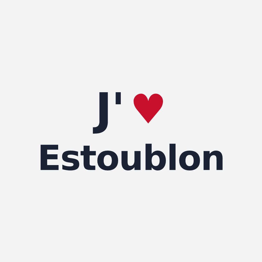 Poster personnalisé Estoublon — design J'aime Estoublon