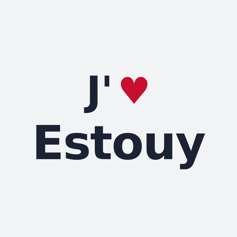Poster personnalisé Estouy — design J'aime Estouy