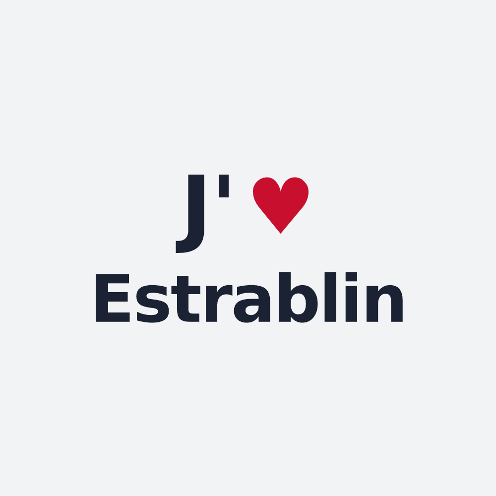 Poster personnalisé Estrablin — design J'aime Estrablin