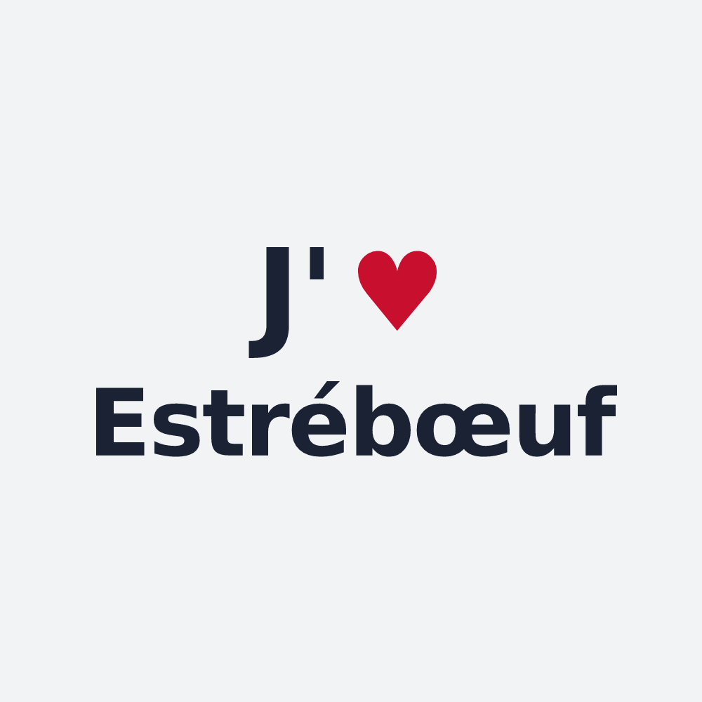 Poster personnalisé Estrébœuf — design J'aime Estrébœuf