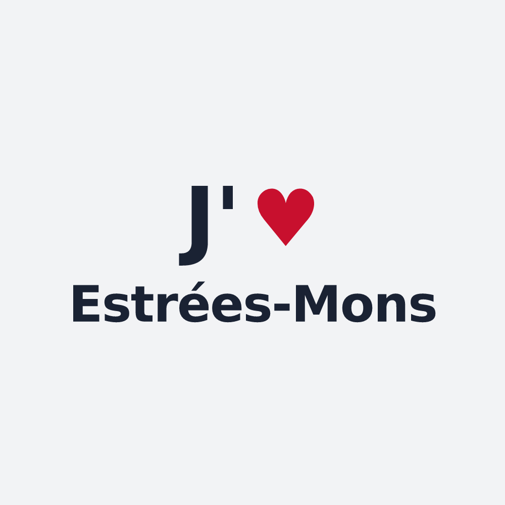 Poster personnalisé Estrées-Mons — design J'aime Estrées-Mons