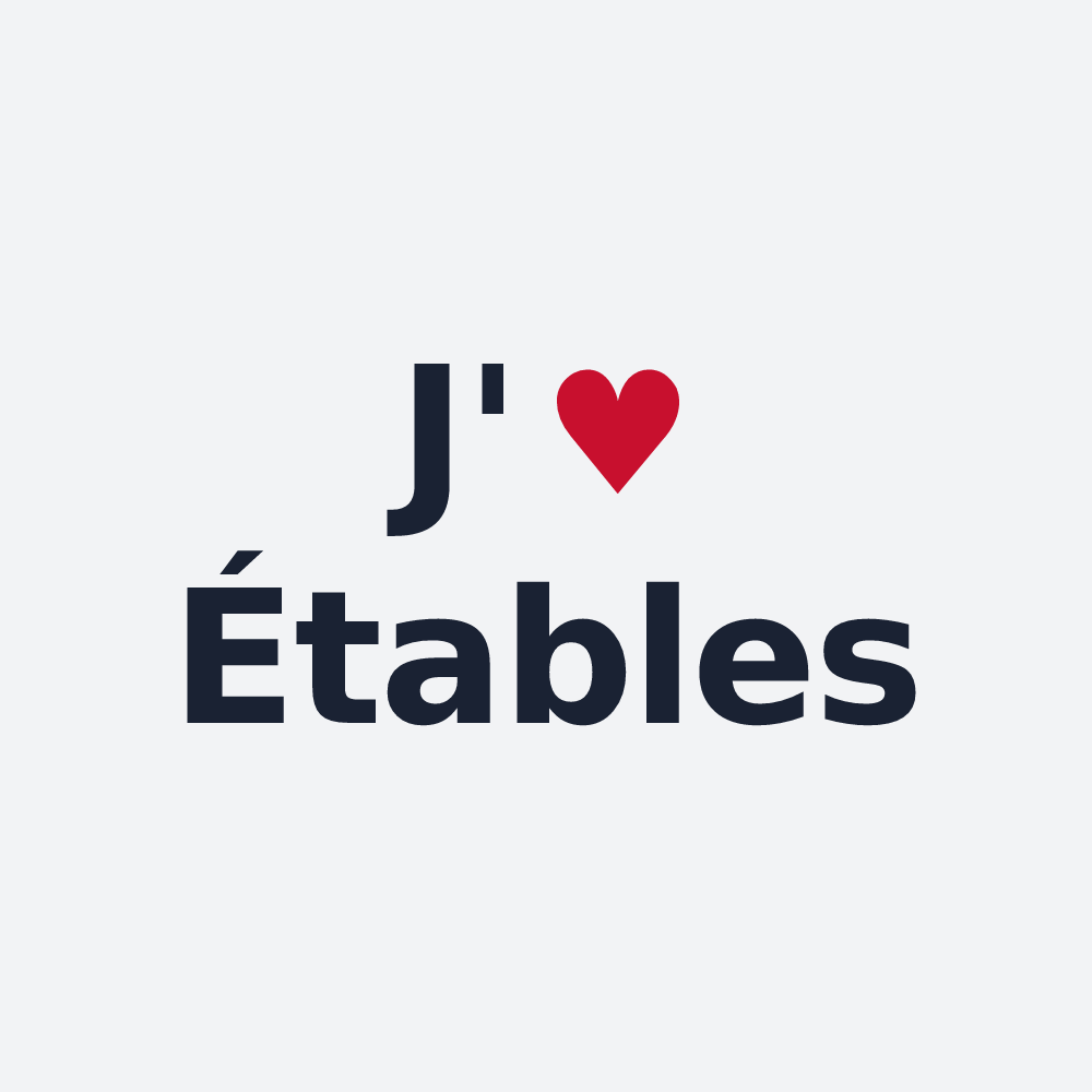Poster personnalisé Étables — design J'aime Étables