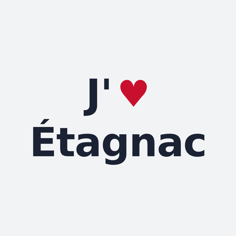Poster personnalisé Étagnac — design J'aime Étagnac