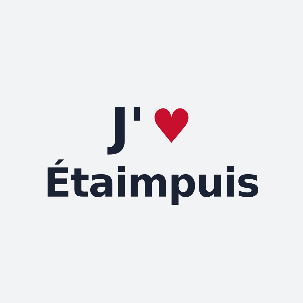 Poster personnalisé Étaimpuis — design « J'aime Étaimpuis » imprimé sur le poster