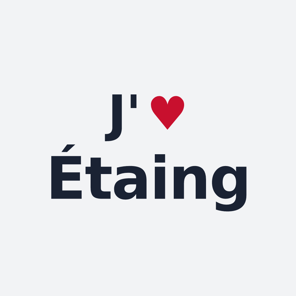 Poster personnalisé Étaing — design J'aime Étaing