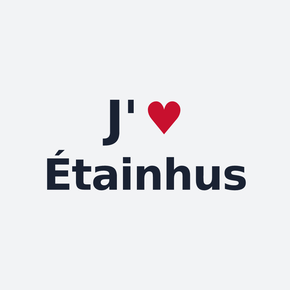 Poster personnalisé Étainhus — design J'aime Étainhus