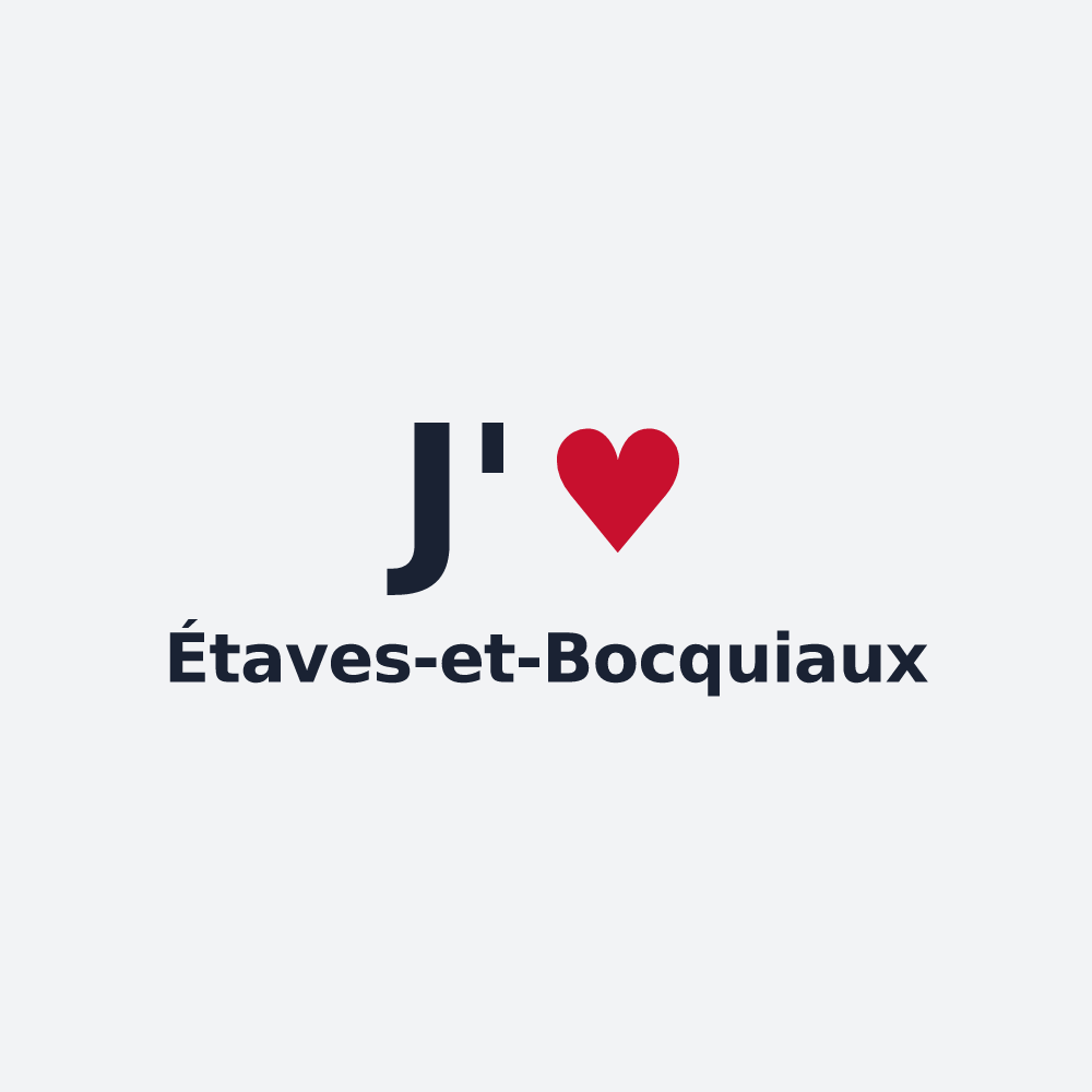 Poster personnalisé Étaves-et-Bocquiaux — design J'aime Étaves-et-Bocquiaux