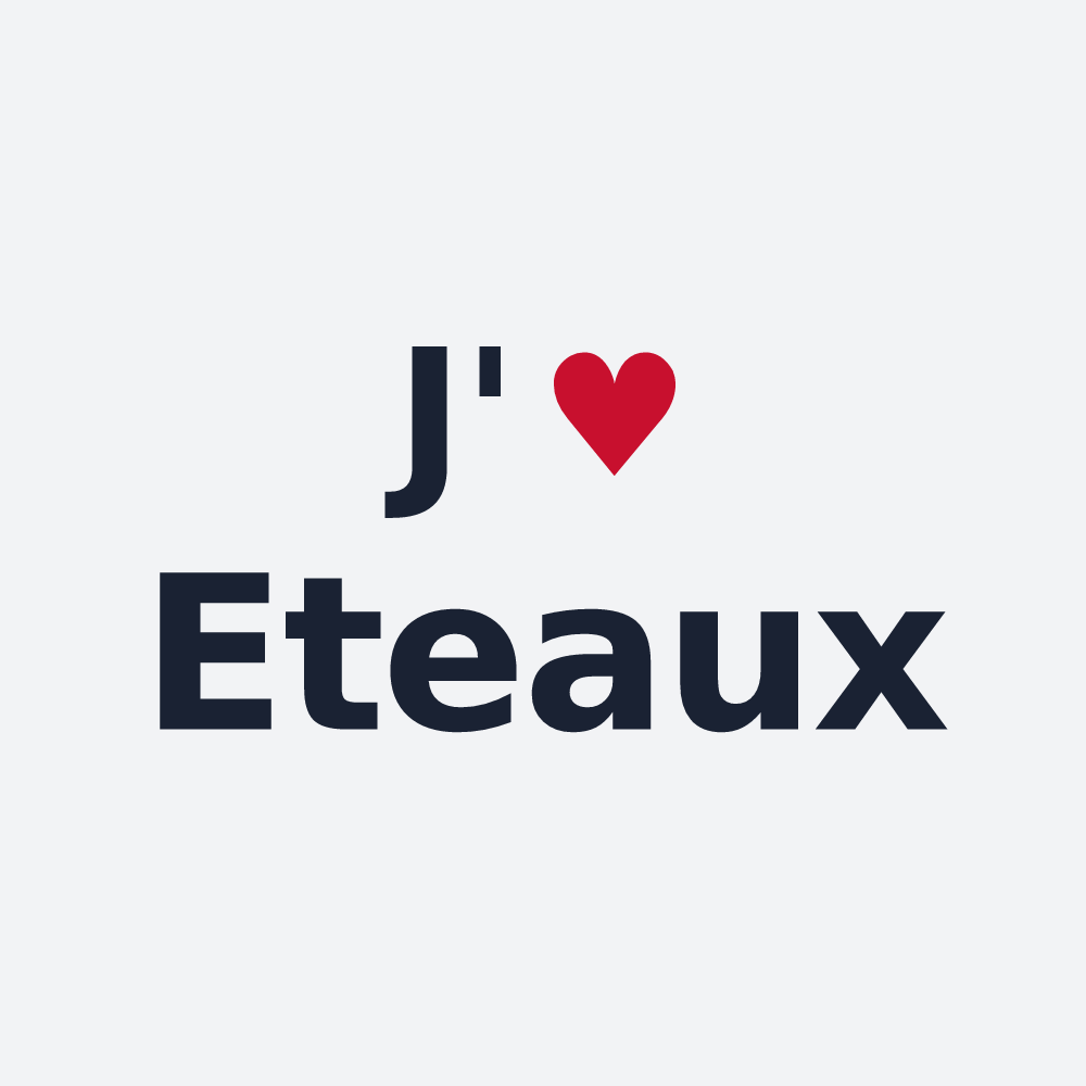 Poster personnalisé Eteaux — design « J'aime Eteaux » imprimé sur le poster